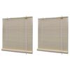 vidaXL Estor enrollable de bamb&uacute; natural 2 unidades 120x160 cm