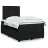 vidaXL Cama box spring con colch&oacute;n terciopelo negro 120x200 cm