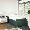 vidaXL Cama box spring con colch&oacute;n terciopelo verde oscuro 90x200 cm