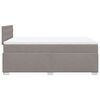 vidaXL Cama box spring con colch&oacute;n tela gris taupe 120x190 cm