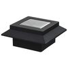 vidaXL L&aacute;mparas solares cuadradas de exterior negras 12 uds LED 12 cm