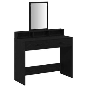 vidaXL Mesa Tocador Roble Negro 100 x 41 x 140 cm Madera de ingenier&iacute;a