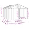 vidaXL Casa perros acero galvanizado gris antracita 116,5x153x81,5 cm