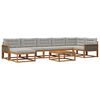 vidaXL Conjunto de sof&aacute;s de exterior 8 uds. Natural y Gris Claro