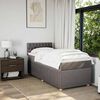 vidaXL Cama box spring con colch&oacute;n tela gris taupe 100x200 cm
