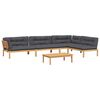 vidaXL Set de sof&aacute;s de palets de jard&iacute;n y cojines 5 pzas madera acacia