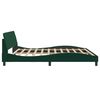 vidaXL Estructura de cama Dover terciopelo verde oscuro 200x200 cm