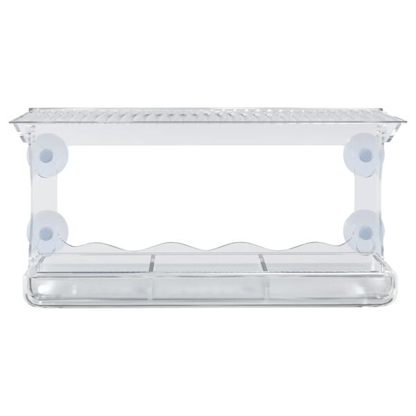 vidaXL Comedero de pájaros para ventanas 2 uds acrílico 30x12x15 cm