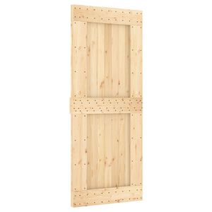 vidaXL Puerta Corredera NARVIK Natural y negro 85 x 210 cm (152,5 cm)