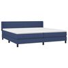 vidaXL Cama box spring con colch&oacute;n tela azul 200x200 cm