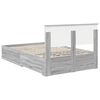 vidaXL Estructura de cama con cabecera Gris Sonoma 120 x 190 cm