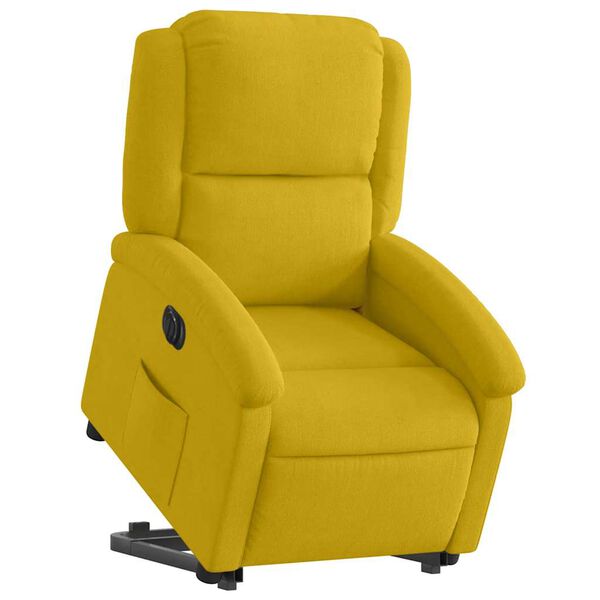 vidaXL Sill&oacute;n el&eacute;ctrico reclinable elevable de terciopelo amarillo