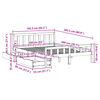 vidaXL Estructura de cama sin colch&oacute;n madera maciza de pino 160x200 cm