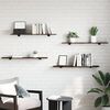 vidaXL Estantes pared 4 uds madera ingenier&iacute;a roble humo 100x20x1,5 cm