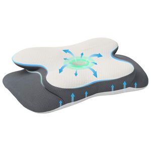 vidaXL Almohada cervical Espuma Viscoel&aacute;stica 58 x 37,5 x 12 cm