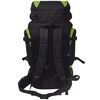 vidaXL Mochila de senderismo XXL negro y verde 75 l
