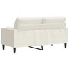 vidaXL Sofá de 2 plazas con cojines terciopelo color crema 140 cm