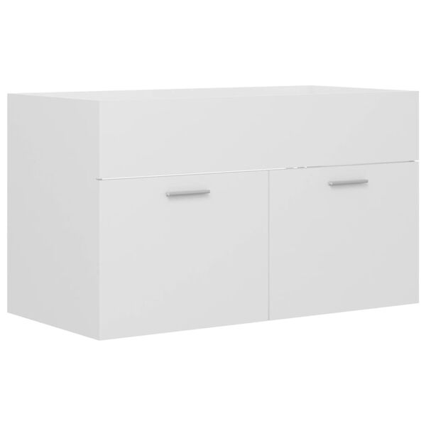 vidaXL Armario para lavabo madera contrachapada blanco 80x38,5x46 cm
