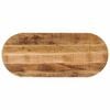 vidaXL Tablero de mesa ovalado madera maciza mango rugosa 120x50x2,5cm