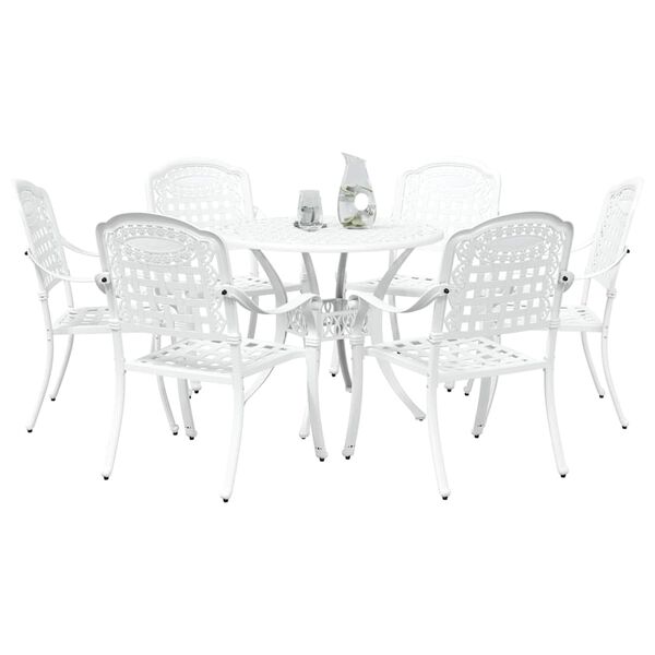 vidaXL Conjunto de Comedor de Jard&iacute;n 7 pcs Aluminio
