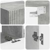 vidaXL Conjunto de mueble de TV 6 pcs Gris Concreto