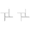 vidaXL Estantes de pared 2 uds madera contrachapada blanco 38x12x38 cm
