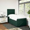 vidaXL Cama box spring con colch&oacute;n terciopelo verde oscuro 100x200 cm