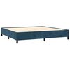 vidaXL Cama box spring con colch&oacute;n terciopelo azul oscuro 200x200 cm