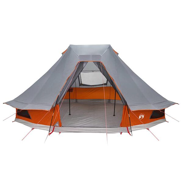 vidaXL Tienda Tipi Familiar Manual Gris y naranja 466 x 310 x 240 cm