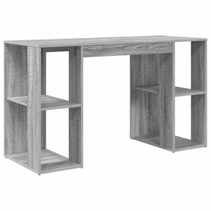 vidaXL Escritorio Gris Sonoma Madera de ingenier&iacute;a 130 x 50.5 x 75 cm