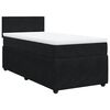 vidaXL Cama box spring con colchón cuero sintético negro 90x190 cm