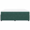 vidaXL Cama box spring con colch&oacute;n terciopelo verde oscuro 200x200 cm