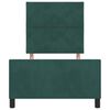 vidaXL Cama tipo Box Spring Verde oscuro 90 x 190 cm Terciopelo