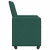 vidaXL Sillas de Comedor con Ruedas 2 pcs Verde oscuro 58 x 65 x 94 cm
