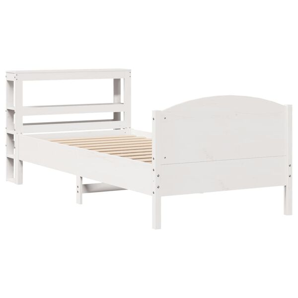 vidaXL Estructura cama sin colch&oacute;n madera maciza pino blanca 100x200cm