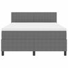 vidaXL Cama tipo Box Spring Gris claro y blanco. 193 x 144 x 88 cm