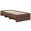 vidaXL Estructura de cama con cabecera Roble Marr&oacute;n 80 x 200 cm