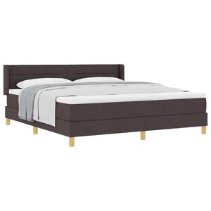 vidaXL Cama tipo Box Spring Marr&oacute;n Oscuro 200 x 180 cm Poli&eacute;ster