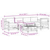 vidaXL Juego de muebles jard&iacute;n 6 pzas y cojines madera abeto Douglas