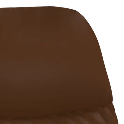 vidaXL Sillón de relax de cuero sintético marrón brillante