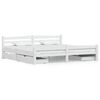 vidaXL Estructura de cama sin colch&oacute;n madera de pino blanco 200x200 cm