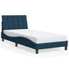 vidaXL Estructura de cama con LED sin colch&oacute;n Hanko terciopelo azul 80x200 cm