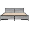 vidaXL Cama con cajones madera ingenier&iacute;a gris Sonoma 120x200 cm