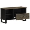 vidaXL Mueble de TV madera maciza de mango negro 80x33x46 cm