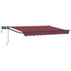 vidaXL Toldo manual retr&aacute;ctil con LEDs Rojo burdeos 3 x 2,5 m