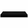 vidaXL Estante flotante de pared 2 uds MDF negro brillo 40x23x3,8 cm