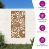 vidaXL Adorno de pared de jard&iacute;n acero corten rueda dentada 105x55 cm