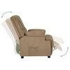 vidaXL Sill&oacute;n reclinable tela de microfibra gris taupe