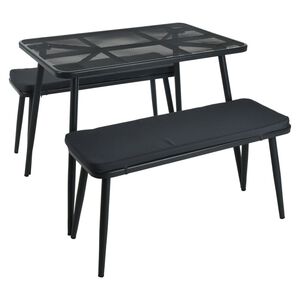 ProGarden Set de muebles de jardín gris oscuro