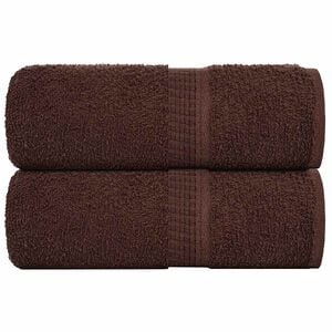 vidaXL Toallas de mano FROGN 2 uds marr&oacute;n 30x30 cm 360 g/m&sup2;